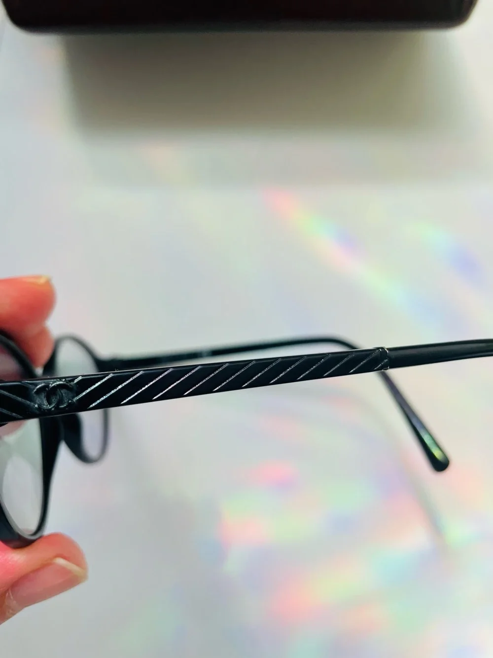 Authentic CHANEL 3390 Black Oval Eyeglass Made in Italy Serial BC24446639